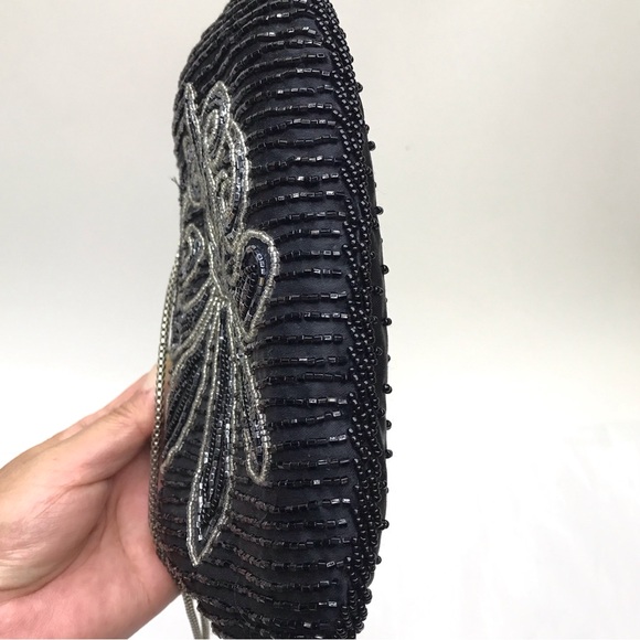 Vintage Black Beaded Purse - Picture 4 of 10